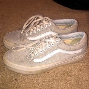 Light Heather Grey Lace Up Low Top Vans